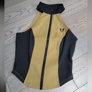 Stylish Black and Tan Vest for working out.